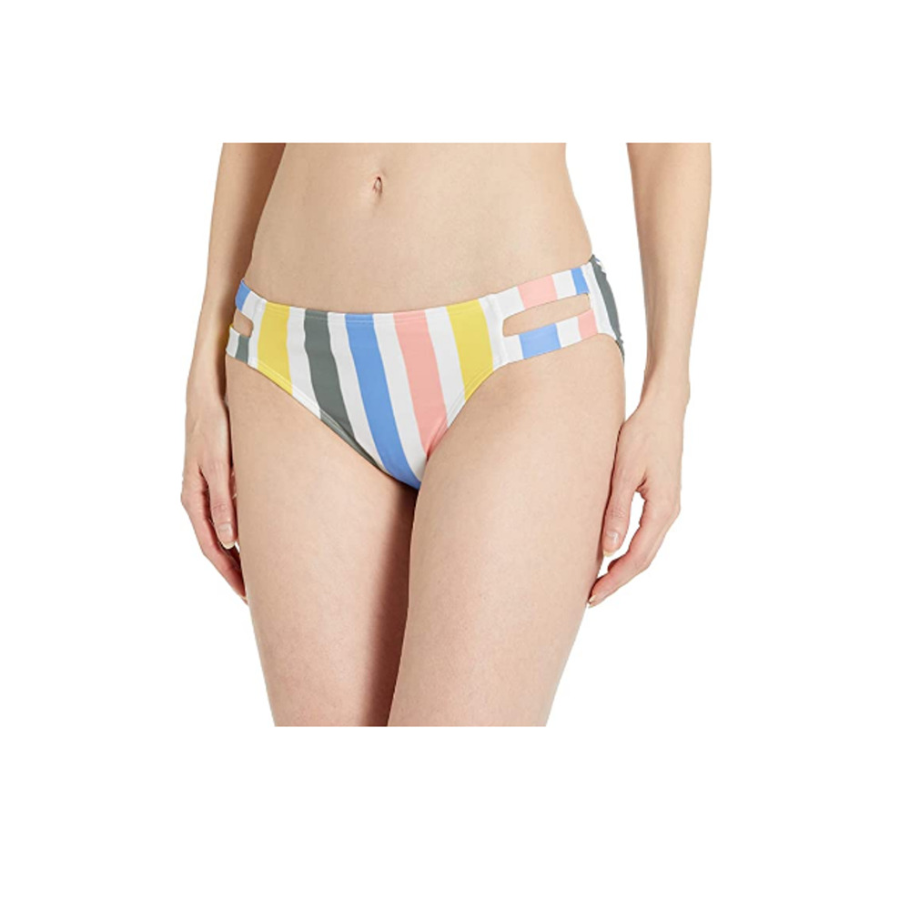 Mae Stripe Double Strap Bikini Bottom Multi Size S